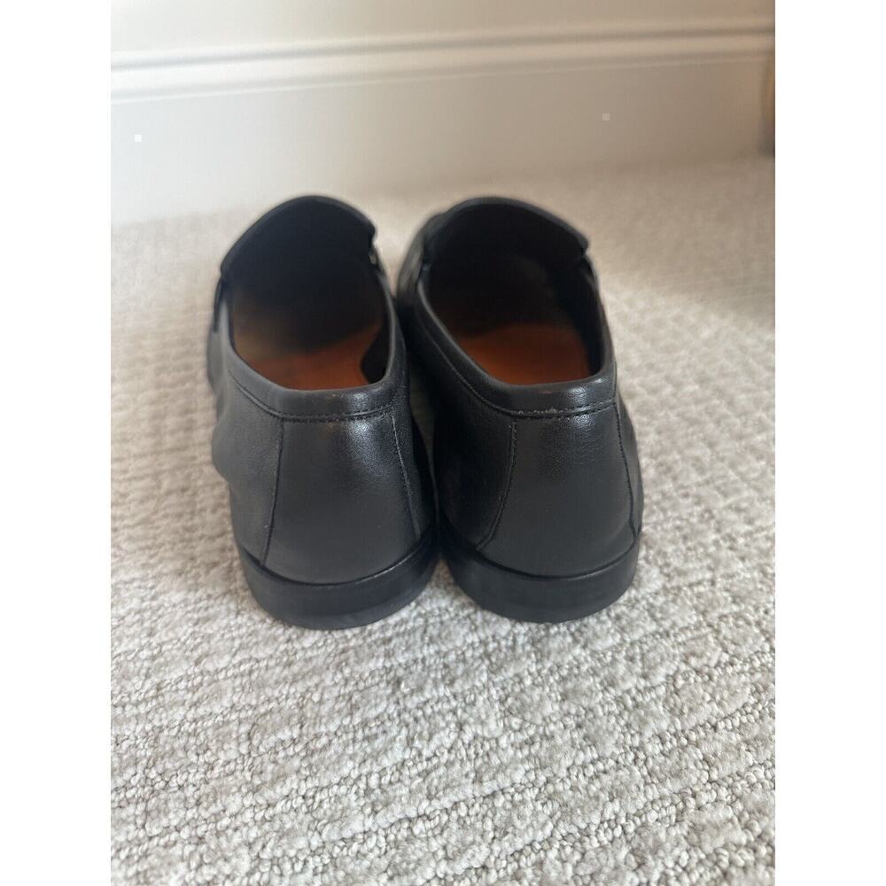 Santoni Men's Imam Soft Burnished Leather Slip On Penny Loafers Black Size 9.5 - Picture 4 of 6